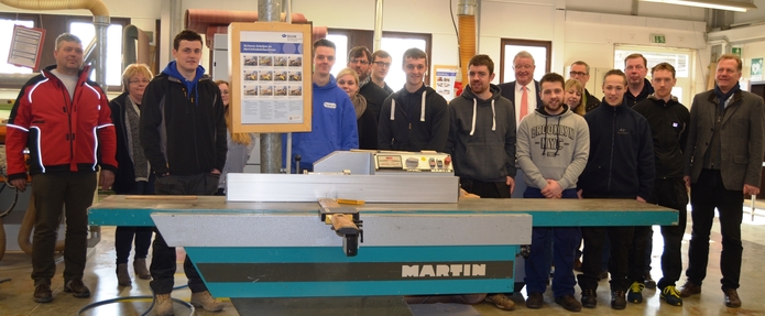 Apprentices and staff visiting workshop in Germany