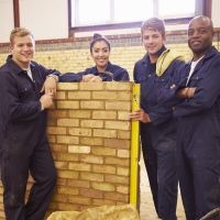 Bricklaying students