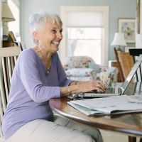 Older woman with laptop